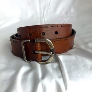 Brown leather belt